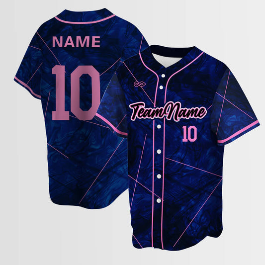 Customized Laser Men's Sublimated Button-Down Baseball Jersey