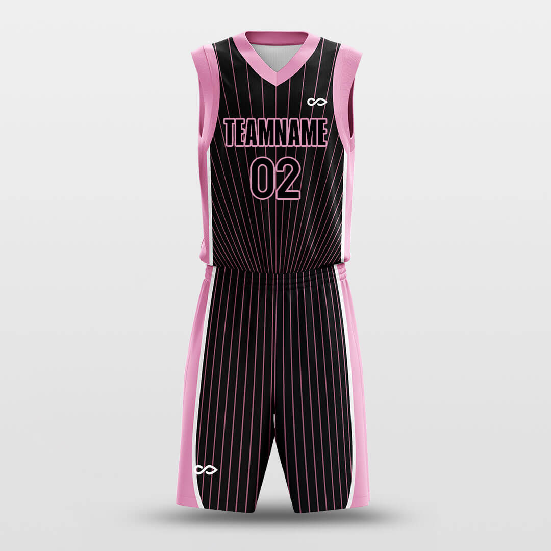 Magic Star Pink- Custom Sublimated Basketball Jersey Set Pinstripe