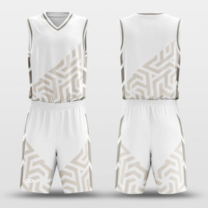 Custom Sublimated Matrix White Adult Youth Basketball Jersey Set