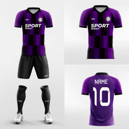 Custom Metallic Print Uniform Soccer Sets Jersey Kit