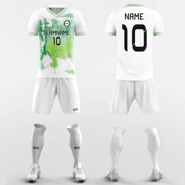 Custom Nature Green Uniform Soccer Sets Jersey Kit