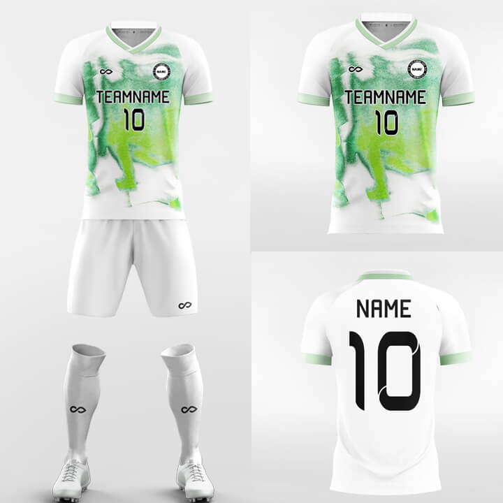 Custom Nature Green Uniform Soccer Sets Jersey Kit