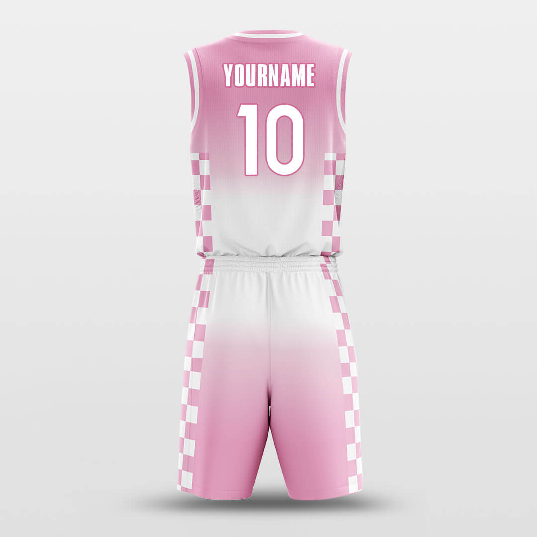 Custom Neon Checkerboard Mesh Basketball Jersey Set Fade Fashion
