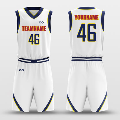 Nuggets white basketball jersey