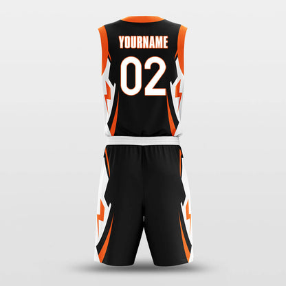 Orange Lightning- Custom Sublimated Basketball Jersey Set