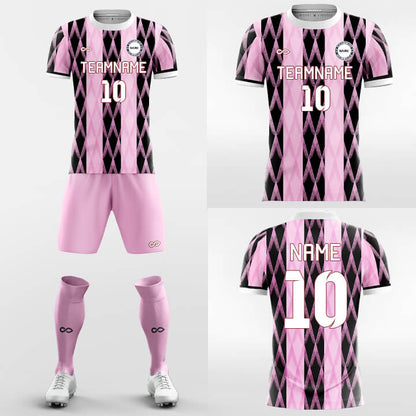 Custom Pink Memories Sublimation Soccer Uniform Jersey Kit