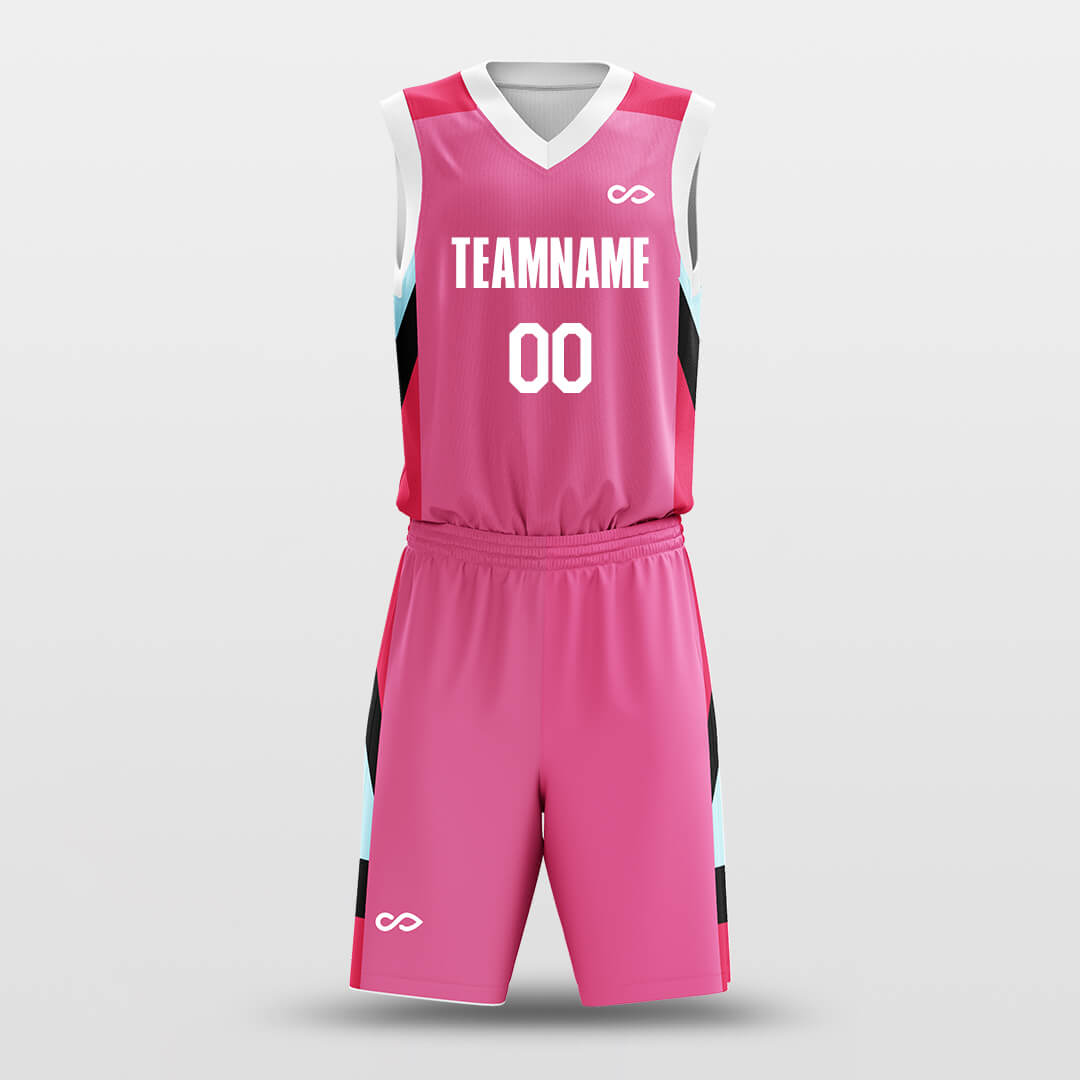 Pink Puzzle Pieces- Custom Sublimated Basketball Jersey Set