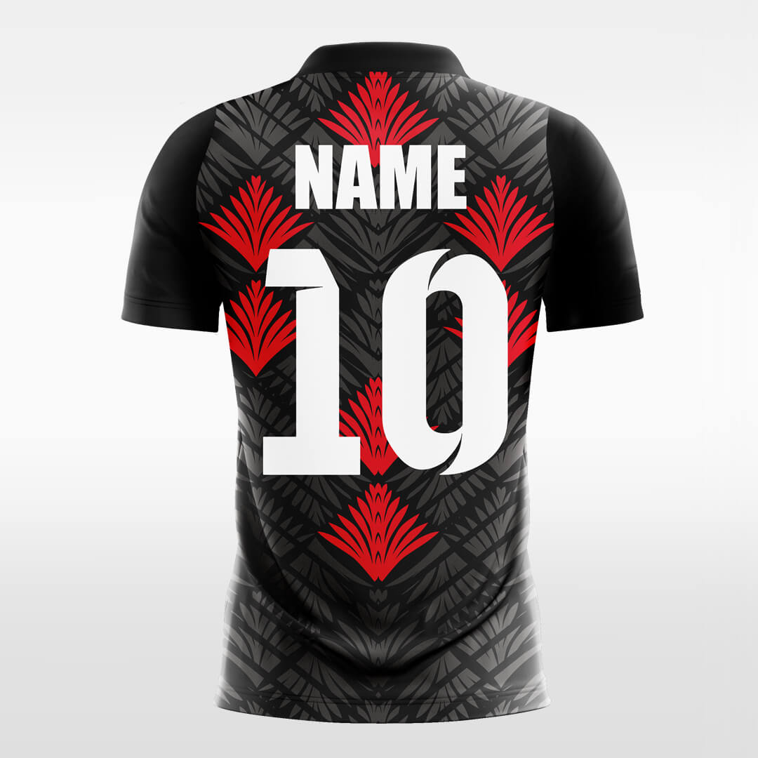 Custom Plants Patterns Red Sublimation Sport Handball Tops Jersey