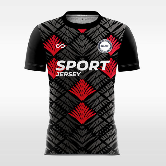 Custom Plants Patterns Red Sublimation Sport Handball Tops Jersey