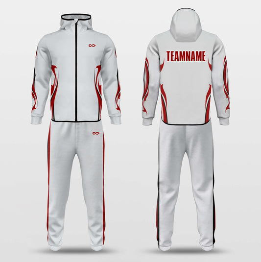 Custom Polar Flame Sweat Suit 2 Piece Outfit Casual Sports Tracksuits Set