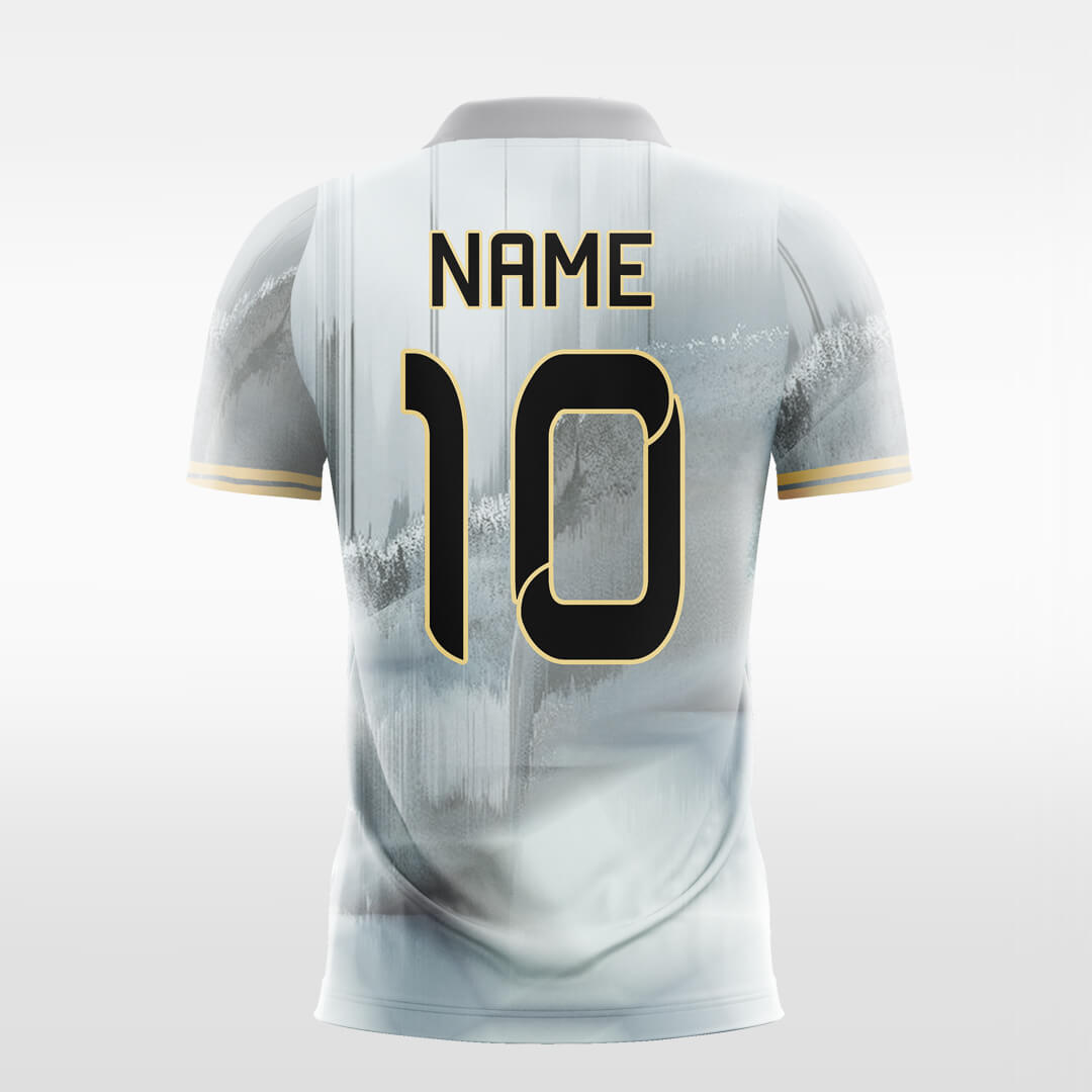 Custom Sand Gold Striped Print Sublimation Soccer Tops Jersey