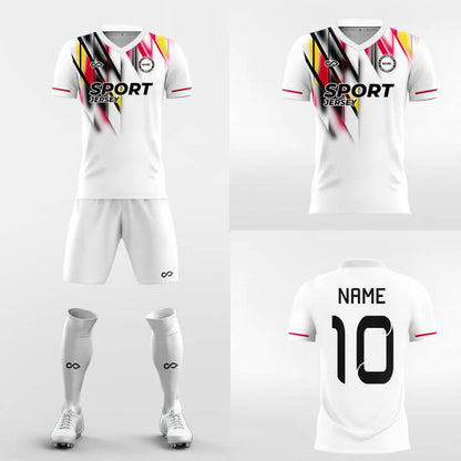 Custom Fiberglass Rhombic Print Uniform Soccer Sets Jersey Kit