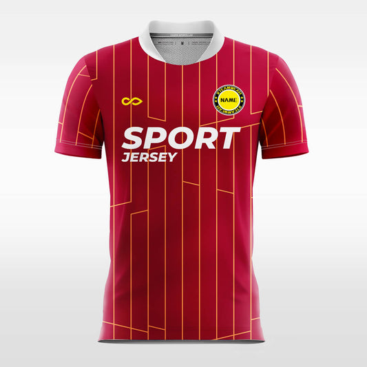 Custom Appease Red Sublimation Soccer Tops Jersey