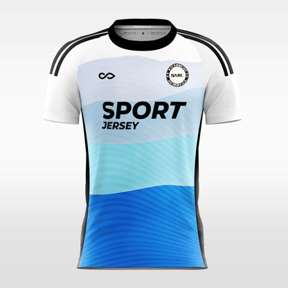 Custom Rivers Color Block Quarter Sublimation Soccer Tops Jersey