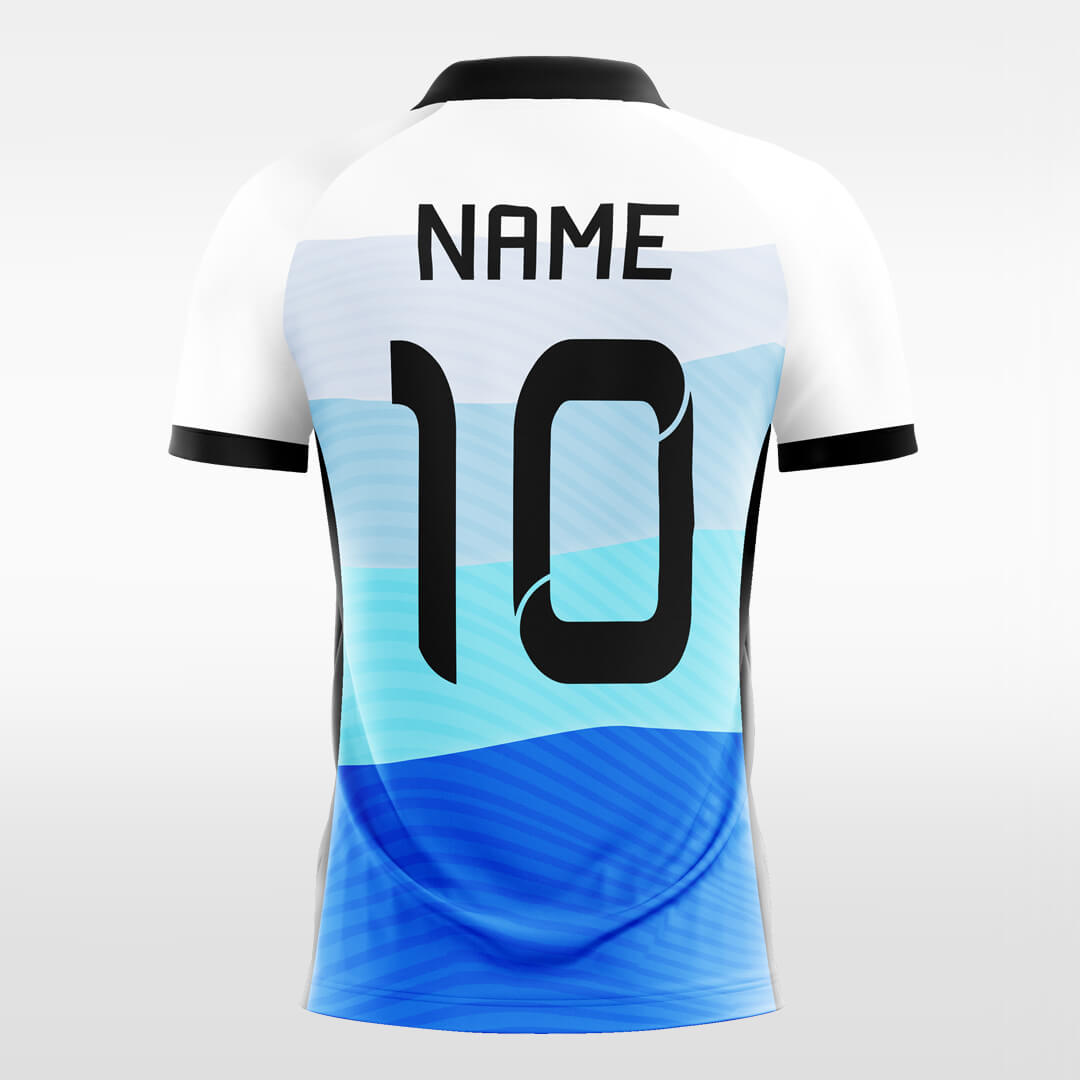 Custom Rivers Color Block Quarter Sublimation Soccer Tops Jersey