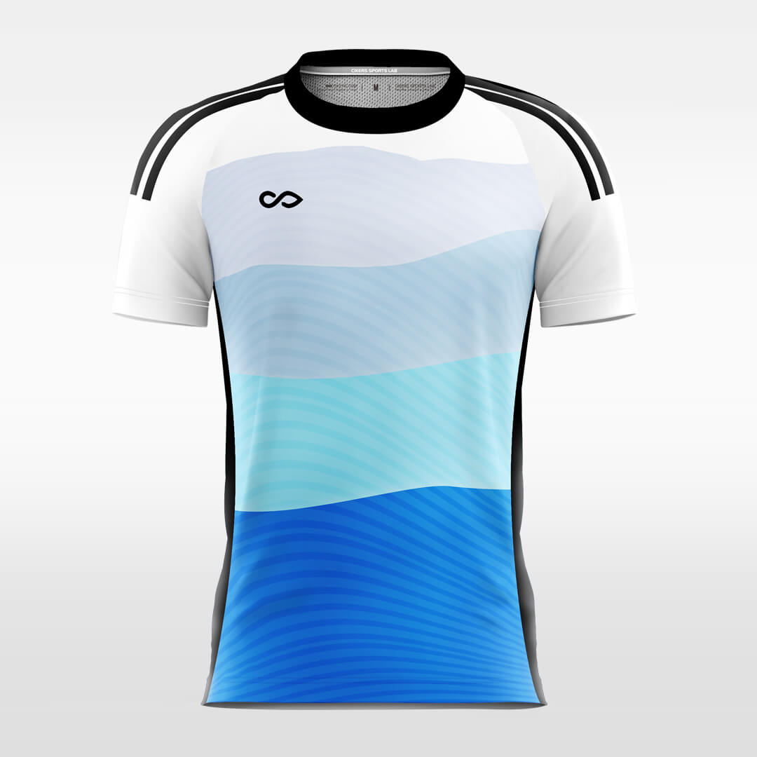 Custom Rivers Color Block Quarter Sublimation Soccer Tops Jersey