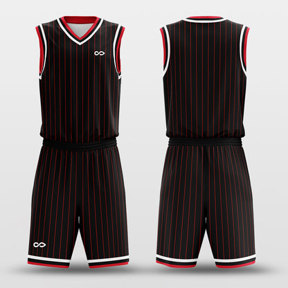 Rockets Black - Custom Basketball Jersey Set Design for Team Pinstripe