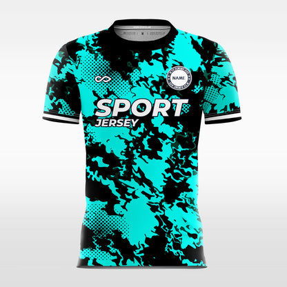 Custom Red Camo Round Collar Sublimation Handball Top Jersey