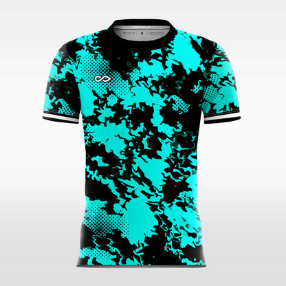 Custom Red Camo Round Collar Sublimation Handball Top Jersey