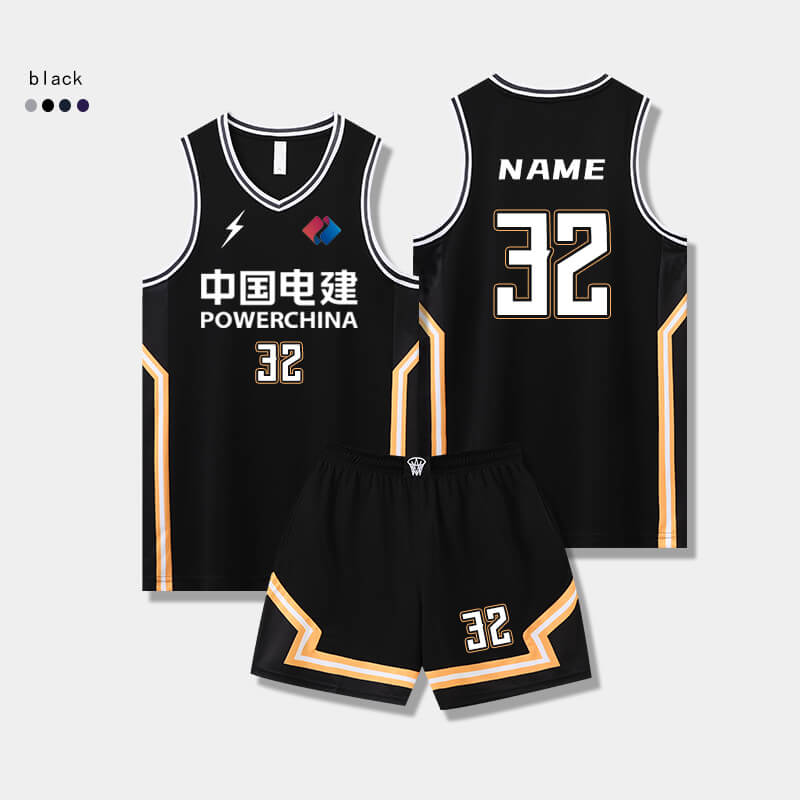 Custom Mechanical Lines Uniform Basketball Jersey Set-003