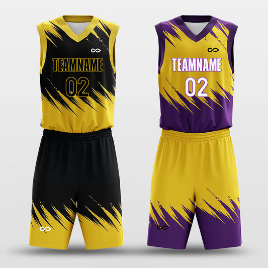 Scratches - Custom Reversible Basketball Jersey Set Sublimated