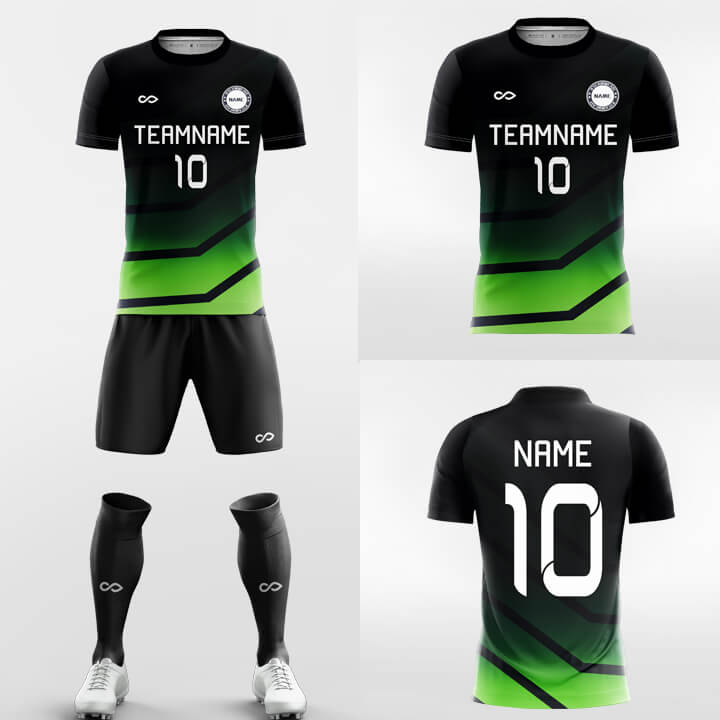 Custom Print Ombre Uniform Soccer Sets Jersey Kit