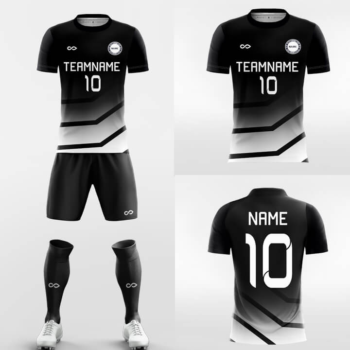 Custom Print Ombre Uniform Soccer Sets Jersey Kit