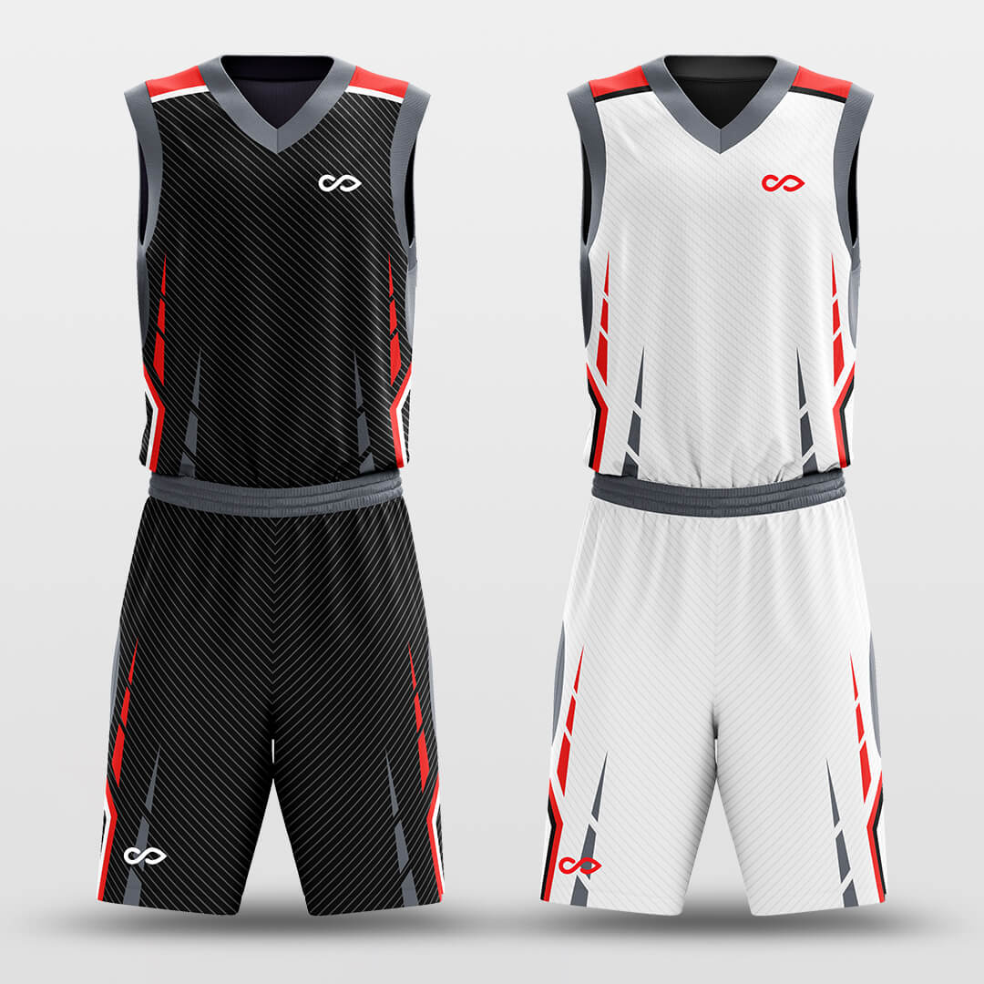 Custom White Black Star Wars Basketball Jersey Set Reversible Uniform