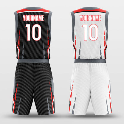 Custom White Black Star Wars Basketball Jersey Set Reversible Uniform