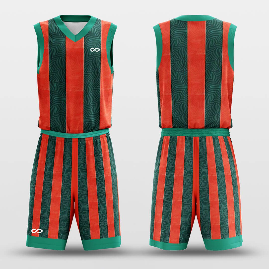 Stripes- Custom Sublimated Basketball Jersey Set Pinstripe