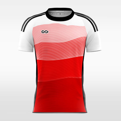 Custom Rivers Color Block Quarter Sublimation Soccer Tops Jersey