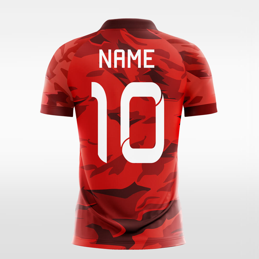 Custom All Over Print Red Sublimation Soccer Uniform Jersey