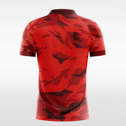 Custom All Over Print Red Sublimation Soccer Uniform Jersey