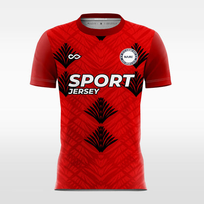 Custom Plants Patterns Red Sublimation Sport Handball Tops Jersey