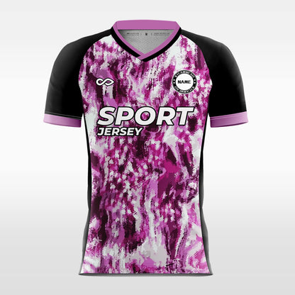 Custom Pastel Print V-neck Sublimation Soccer Top Jersey