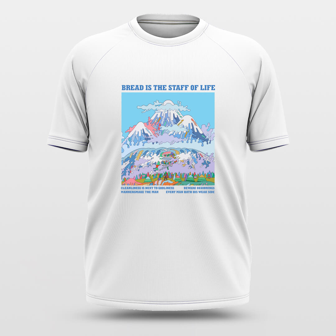 Snowy Mountains Print T-Shirt Casual Tees Tops BP-21