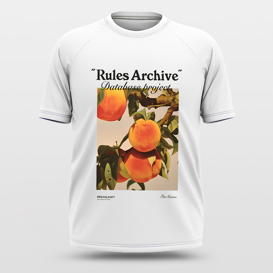 Peaches Plants Letter Print T-Shirt Casual Tees Tops BP-25