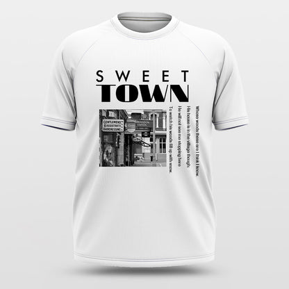 Street Black-And-White Picture T-Shirt Casual Tees Tops BP-26