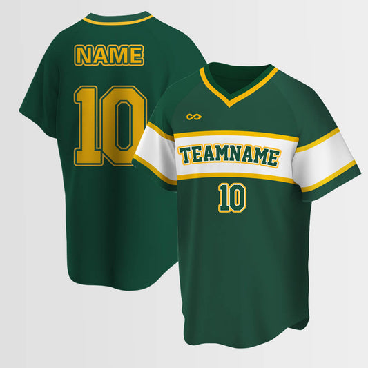 Customized Natural Men's Sublimated Button-Down Baseball Jersey