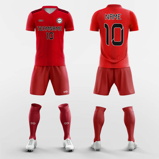 Custom Striped Veiled Design Soccer Jerseys Set Sublimated Design Kit