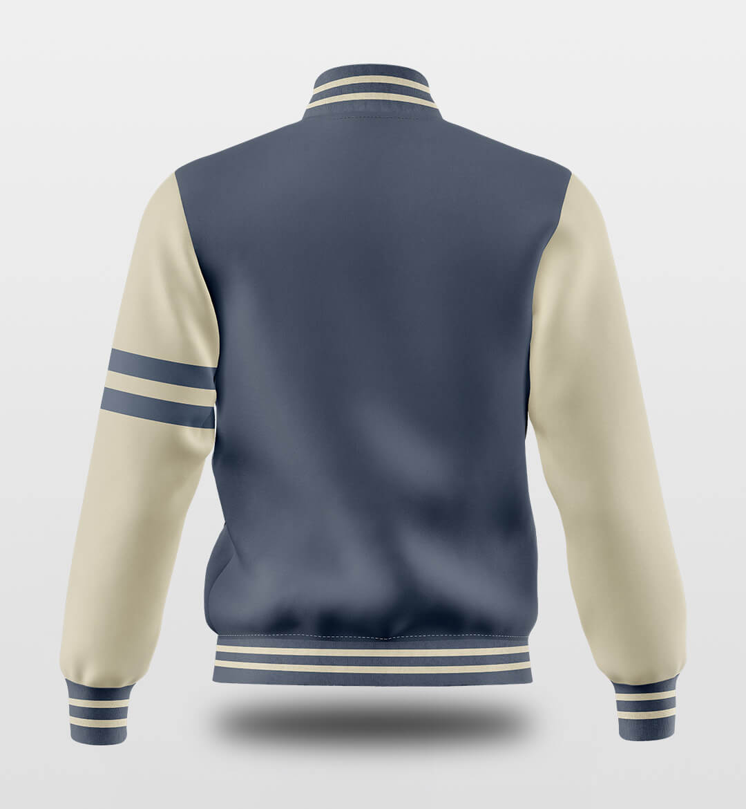 Custom Blue-White Raglan Sleeves Varsity Full-Snap Letterman Jacket