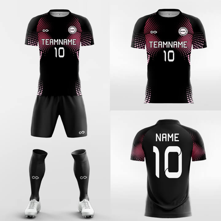 Custom Wave Point Soccer Jerseys Set Sublimated Design Kit