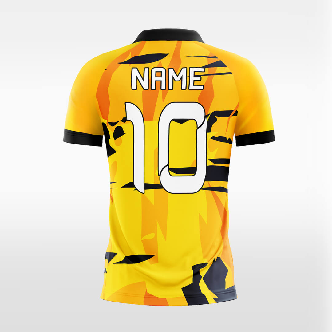 Custom Yellow Tabby Sport Soccer Tops Jersey