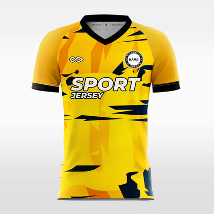 Custom Yellow Tabby Sport Soccer Tops Jersey