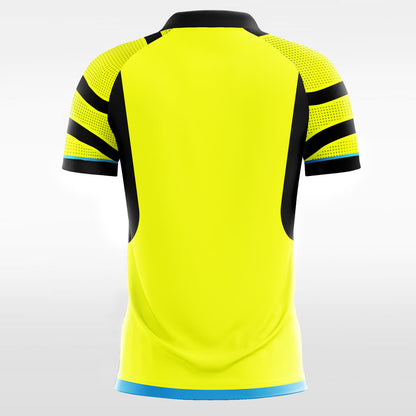 Custom Fluorescent Yellow Polka-Dotted Sport Soccer Tops Jersey