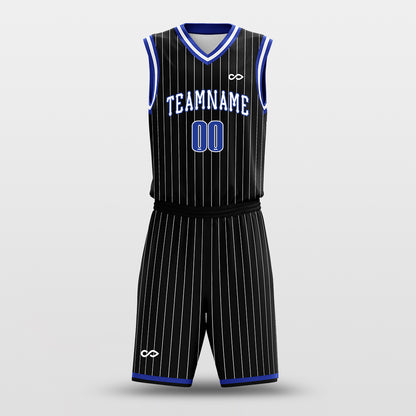 Ocean Black - Custom Basketball Jersey Set Design for Team Pinstripe