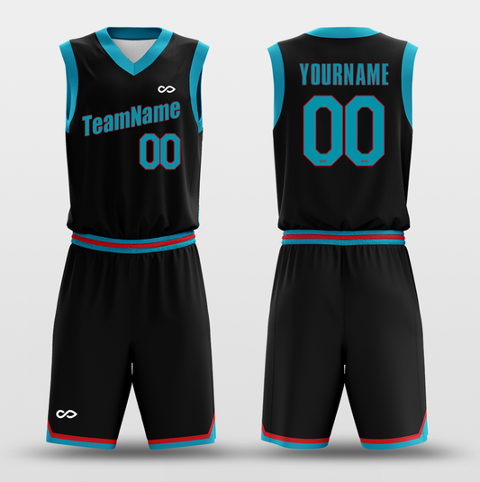 Black Blue - Custom Basketball Jersey Set Design for Team