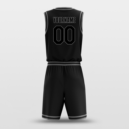 Black Gray - Custom Basketball Jersey Set Design for Team