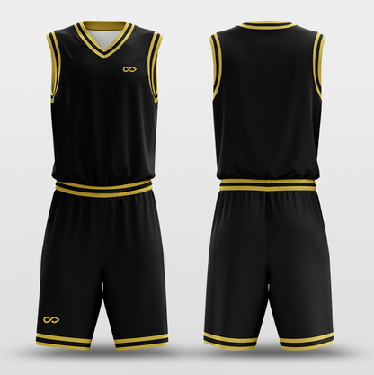 black golden basketball jersey