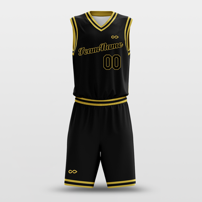 black golden jerseys for basketball